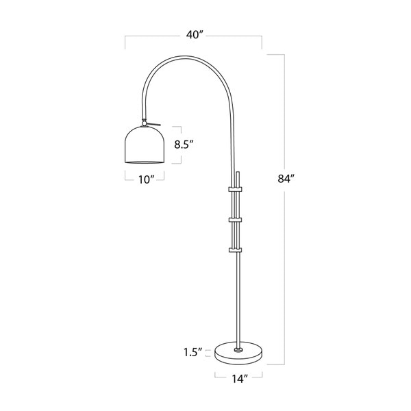 Arc Floor Lamp With Metal Shade
